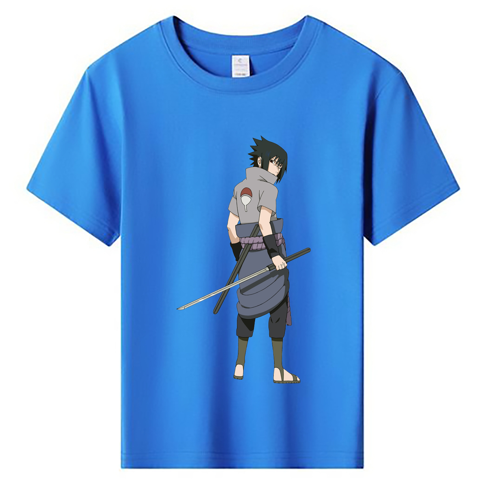 （画像用） NARUTO -ナルト- うちは サスケ Uchiha Sasuke 綿100％キッズTシャツ（フロントプリント）